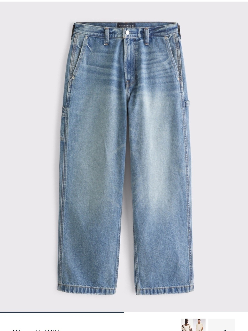 Light Blue Men’s Baggy Workwear Jeans